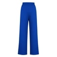 thumbnail image 3 of Womens Wide Leg Pants Women's Wide Leg Sweatpants Trendy Drawstring Baggy Sweatpants High Waisted Casual Trousers Jogger Pant Yoga Pants Women S-18 Blue L, 3 of 4