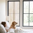 thumbnail image 3 of Beige Window Privacy Film, Retro Oil Painting Modern Abstract Art Aesthetics Static Cling UV Sun Blocking Tint Film Heat Control Windows Films for Bedroom Bathroom, Window Stickers 23.6"x59", 3 of 8