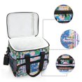 thumbnail image 6 of FORMRS Insulated Cooler Bag 24 Cans Capacity Soft Leakproof Lunch Box with Side Pockets, Floral Window, 6 of 7