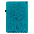 thumbnail image 3 of Dteck Tree Embossed Wallet Case for Amazon Kindle Fire Max 11 Case (13th Generation, 2023 Release) 11", Shockproof PU Leather Folio Flip Stand Card Holder Cover with Elastic Band & Pen Holder,Blue, 3 of 11