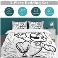 thumbnail image 5 of Super Mario 3-Piece Bedding Sets, Comforter Set (1 Quilt Cover + 2 Pillow Cover), Soft Microfiber Duvet Cover Set with Zipper Closure, 5 of 8