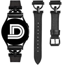 Wearlizer Leather Band Compatible with Samsung Galaxy Watch 7/FE/6/5/4 40mm 44mm/Watch 5 Pro 45mm/Watch 4 Classic 42mm 46mm, 20mm Watch Band with D-Shape Buckle for Galaxy Active 2 40mm 44mm/Watch 3 41mm