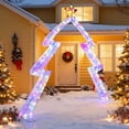 thumbnail image 4 of Costway 8.8 FT Christmas Tree-shaped Archway with Top Star, Adjustable LED Lights,Zip Ties, 4 of 10
