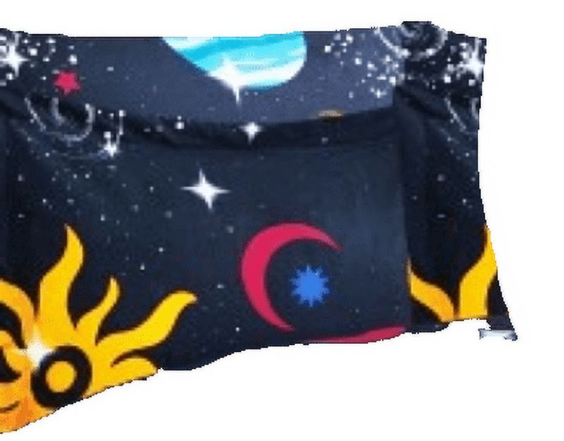 6-PC Twin Space galaxy complete bed in bag comforter bedding set with furry friend and matching sheet set for kids boys girls super soft easy wash kids bedding décor
