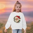 thumbnail image 4 of Odeerbi Toddler Girls Christmas Cotton Hoodies Fall Winter Pullover Hooded Sweatshirts Fall Winter Santa Claus Print Long Sleeve Sweater Top Toddler Clothes White, 4 of 5