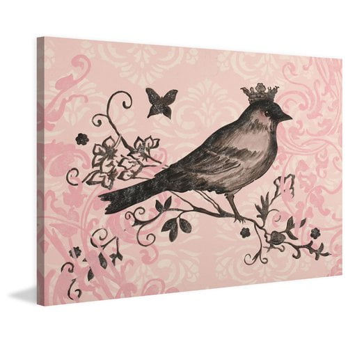 Marmont Hill "Regal Songbird 2" by Reesa Qualia Painting Print on Wrapped Canvas