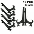 thumbnail image 2 of LAMIRO 12 Pieces Mini Easel Stands Plastic Plate Stand Holder Display Picture Easel Stand for Display Picture Frame Collectibles Desktop Weddings Party Home Decoration,Black6 Inch, 2 of 7