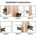 thumbnail image 5 of Pestillo para puerta de jardín, pestillo automático por gravedad, cerradura de puerta de hierro con resorte, con cable ajustable para cercas de metal de jardín, color negro, 11,6 x 6 x 4,3, 5 of 5