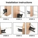 thumbnail image 5 of Pestillo para puerta de jardín, pestillo automático por gravedad, cerradura de puerta de hierro con resorte, con cable ajustable para cercas de metal de jardín, color negro, 11,6 x 6 x 4,3, 5 of 5