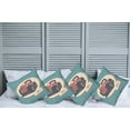 thumbnail image 2 of Ambesonne Retro Throw Pillow Cover 4 Pack, Nostalgic Antique Vehicle, 20", Red Yellow Teal, 2 of 7