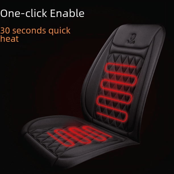 Almohadilla térmica para coche con respaldo, funda de cojín para asiento delantero de coche con calefacción eléctrica, otoño e invierno, rombos, asiento doble