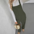 thumbnail image 7 of Sevevn Fashion Women Pocket Button Sleeveless Jumpsuit Solid Bodysuit Playsuit Rompers Army Green L Holiday Gift Finder, 7 of 7