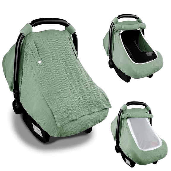 Gilysido Baby Car Seat Cover，Soft and Breathable Protection for Infants，Unisex Green