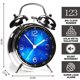 thumbnail image 2 of Super Loud Alarm Clock for Heavy Sleepers Adults,Twin Bell Retro 4 Inch Silent Non-Ticking Quartz with Backlight, Metal dial, Alarm Clocks for Bedrooms Bedside (Blue), 2 of 5
