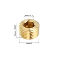 thumbnail image 2 of Unique Bargains 1/8 'npt Laiton Hexagonal Fraisé Bouchons contre-Foncé Interne Hexagonal Douille Bouchons Mâle Raccords 12 Pack, 2 of 6