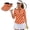 Orange Polka Dots, variant on Garronmavis Purple Marble Women's Golf Shirt and Sun Visor Hat Set Fit Plain 3/4 Sleeve Golf Shirts Sports Sun Visor Hat for Shopping and Daily Wear Breathable Fabric Quarter Zip
