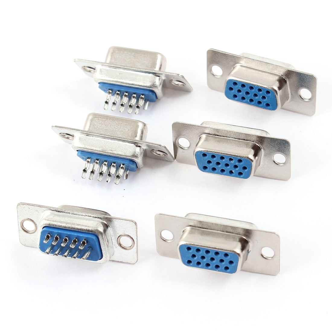 Unique Bargains 6 Pcs DB15 DB-15 15Pin 