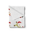 thumbnail image 2 of Christmas Soft Flannel Fleece Throw Blanket, Snowman with Scarf Different Funny Poses Noel Festivities Themed Motifs, Cozy Plush for Indoor and Outdoor Use, 50" x 60", Red White Green, by Ambesonne, 2 of 5