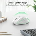 thumbnail image 3 of TECKNET Wireless Mouse, 2.4G Computer Mouse with 6-Level Adjustable 4800 DPI, 30 Months Battery, Ergonomic Grips, 6 Buttons Portable for PC, Chromebook, Mac - White, 3 of 7