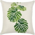 thumbnail image 2 of Fundas de almohada con hojas de plantas tropicales, funda de almohada con hojas de selva tropical, funda de cojín, almohada decorativa cuadrada de lino y algodón de 18.0 x 18.0 in, 2 of 4