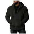 thumbnail image 1 of Hommes Pull à Capuche Zip Sweat à Capuche Hiver Chaud Outwear Veste de Poche, 1 of 6