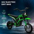 thumbnail image 6 of Aosom 24V 350W Electric Dirt Bike, up to 15 MPH w/ Twist Grip, Green, 6 of 10