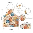 thumbnail image 7 of Fall Pumpkins Leaves Pattern Apron-Garden Aprons for Women with Pockets-Cotton Linen Waterproof Kitchen Cooking Gardening Aprons Adjustable for Kitchen,Cooking,BBQ and Salon 33"x27", 7 of 7
