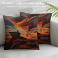 thumbnail image 3 of Orinice Bird Rock Sunset Graphic Decorative Throw Pillow Cover for Home Couch Living Room Bed Sofa - Printed on Both Sides - Pillow Case 1PC 22x22in, 3 of 5