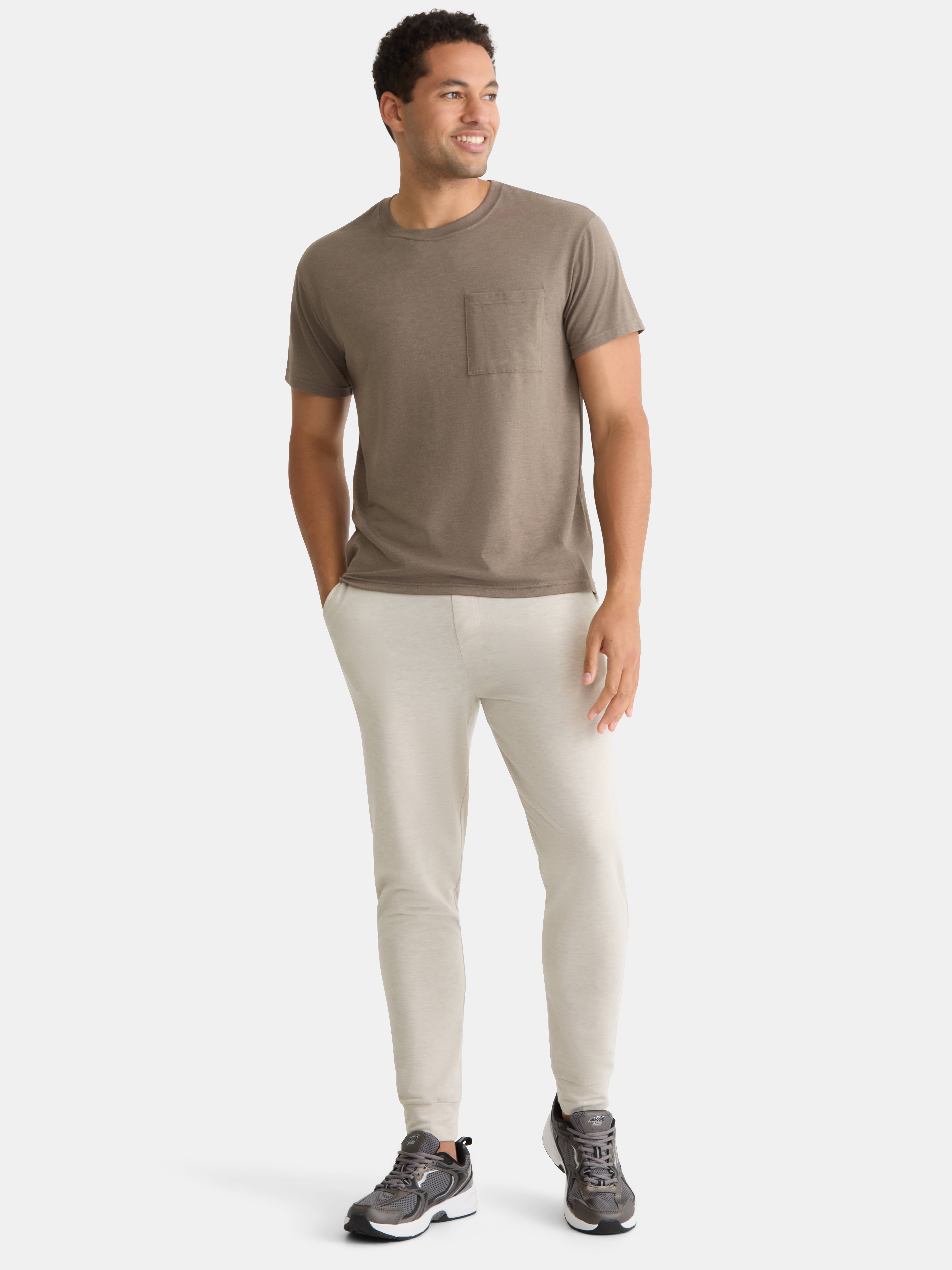 Athletic Works Men's and Big Men's Active Knit Jogger Pants, Sizes XS-5XL