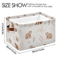 thumbnail image 4 of Yayeee 2 Pack Canvas Storage Basket with Handles for Shelves Fabric Bins Closet Organizer, Gray Bears, 4 of 8