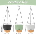 thumbnail image 3 of 2-Pack Self-Watering Planter with Reservoir Basket, Wall Planter for Indoor Plants - Wall Window Garden for Backyard, Patio, Balcony, Living Room & Bedroom, Hanging Home Decor with Drainage, 3 of 8
