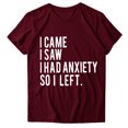 thumbnail image 4 of B91xZ Womens T Shirts T-Shirt en Coton Col Rond à Manches Courtes, Vin S, 4 of 4