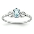 thumbnail image 1 of 925 Sterling Silver Aquamarine Ring Birthstone March Gemstone, 1 of 11