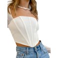 thumbnail image 4 of VISgogo, camiseta corta para mujer, manga larga de malla, camisetas cortas lisas con cuello cuadrado de corte bajo, camiseta delgada con ombligo para mujer para primavera/otoño VISgogo  moda, 4 of 6