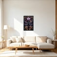 thumbnail image 3 of Melancholy dragonflies and dark floral canvas wall with wooden frames, vintage flowers, dragonfly prints, Gothic maximalist home décor, 3 of 10