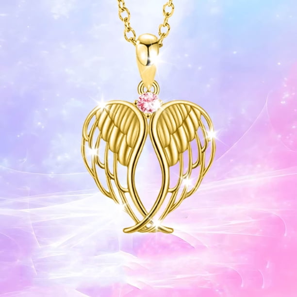 Collares y colgantes: Collar de alas, colgante de alas de ángel para mujer, cadena de alas de ángel.