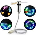 thumbnail image 2 of Ventilateur Programmable Usb, Mini Ventilateur Led Ventilateur de Bureau avec un Message de Col de Cygne Flexible Programmable, 2 of 7