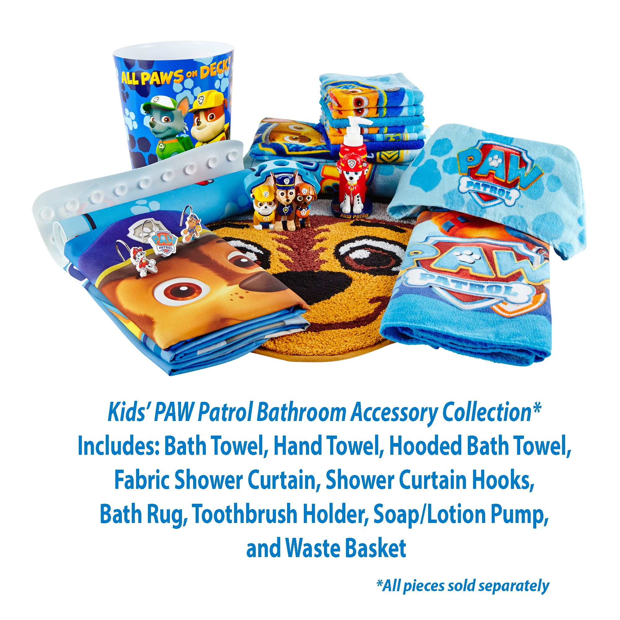 PAW Patrol Paper Bin Childrens Bedroom Wastebasket 