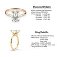 thumbnail image 6 of Cora Jewellery 1.68CT Oval Moissanite Engagement Ring for Women, Hidden Halo Ring, 14K Rose Gold, 6 of 7