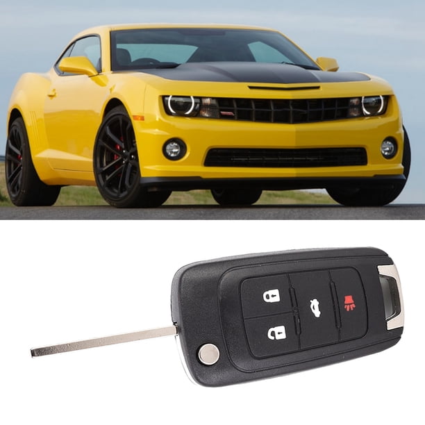 Funda Para A Distancia Con Tapa De 4 Botones Para Coche, Carcasa De Repuesto Negra Para Camaro 2010-2013