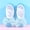 Blue, variant on Elastic Glitter Ballet Shoes for Kids, Non-slip Split-sole Dance Slippers with Snowflake Bow Decoration Pink 23