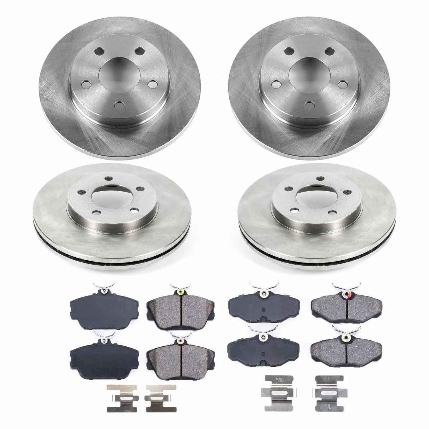 Power Stop Front and Rear Stock Replacement Brake Pad and Rotor Kit KOE5447
