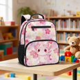 thumbnail image 2 of Jeiento Axolotl Kids Backpack for Toddler Preschool, 13.5 Inch Lightweight School Bag for 3-5 Year Old Girls, Pink Cherry Blossom 2 Front & 2 Mesh Side Pockets Bookbag, 2 of 7