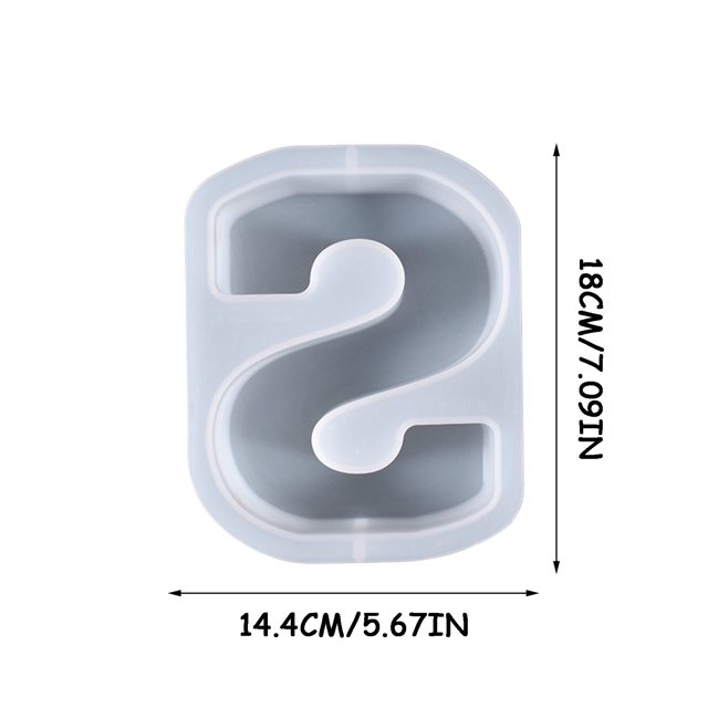 Agiferg DIY Crystal Glue Dropping Mold 26 Large Letter Table Jewelry Silicone Mold