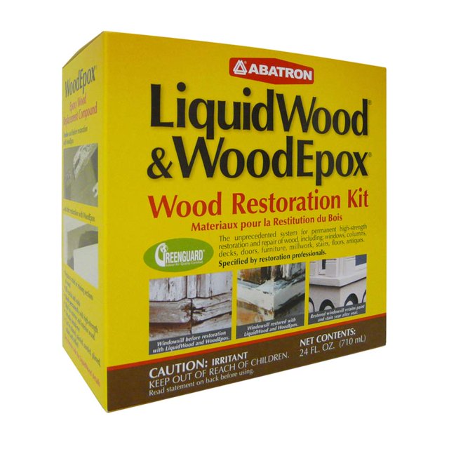 Kit de Restauración de Madera Abatron 710 ml Endurecedor y Rellenador Epóxico