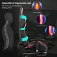 thumbnail image 6 of Goplus Massage Gaming Chair Reclining Swivel Racing Office Chair with Footrest Pink, 6 of 11
