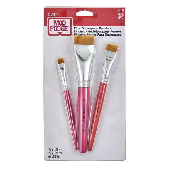 Mod Podge Firm Decoupage Brush Set 3pc