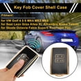 thumbnail image 2 of Funda de Llave de Coche de Silicona TPU Azul con Borde Dorado Único para VW Golf 4 5 6 MK4 MK5 MK6 Polo GTI-2 Botones Control Remoto, 2 of 6