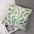 thumbnail image 7 of nygtbtfer  Blue Color Dusty Leaves Throw Pillow Cover Foliage Leaves Fern Greenery Herbs Plant Elegance Branch Nature Botanical Fall Pillow  Decorative Men Women Boy Girl Room Cushion Cover White, 7 of 7