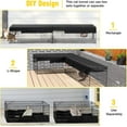 thumbnail image 3 of Cat Tunnel with Extendable Design 90.6" L, Metal Wire Outdoor Cat Enclosure with Weatherproof Fabric Cover, Cat Run Connecting Inside and Outside, for Deck Patios, Balconies, 3 of 6
